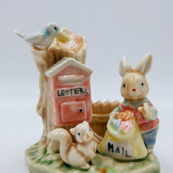 Bunny Mail Carrier Tales Of Bunny Hollow Porcelain Figure Albert E Price 1993 - Picture 6 of 7